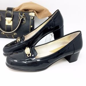 Michael Kors Black Patent Leather Slip Ons Sz 8M